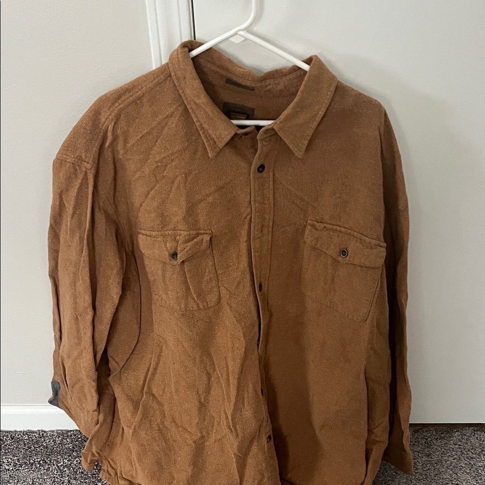 St. John's Bay Men's Tan Corduroy Shirt Jacket